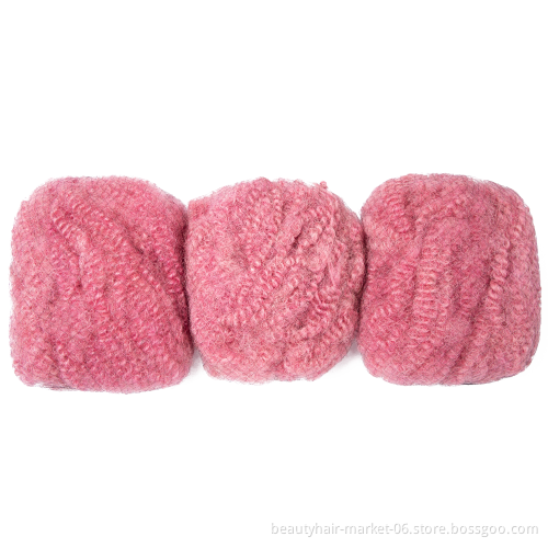 BLT 100% drop shipping wholesale PINK 30g/50g per bag afro kinky curly human hair bulk for dreadlock twisting and braiding hair
